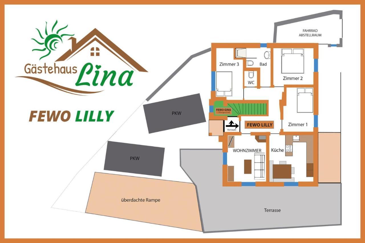 Gaestehaus Lina Apartment เทียร์ซี ภายนอก รูปภาพ